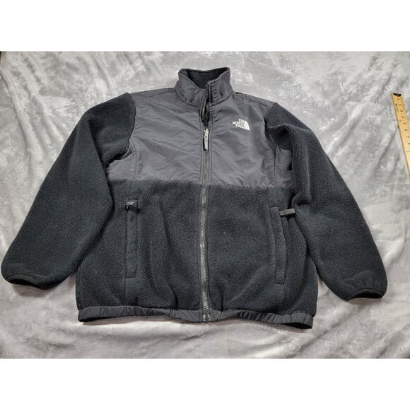 The North Face‎ Jacket Girls XL Black Denali Fleece Full Zip Zippered Pockets - Picture 1 of 8